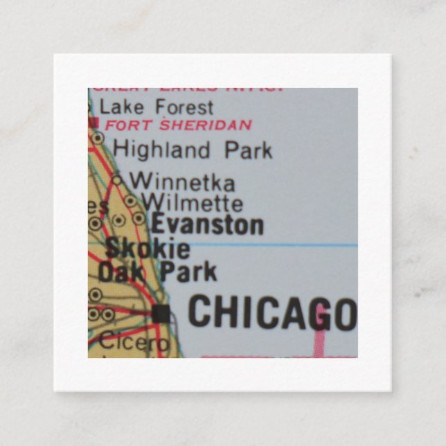 chicago illinois We've Moved New Address Card (Front)