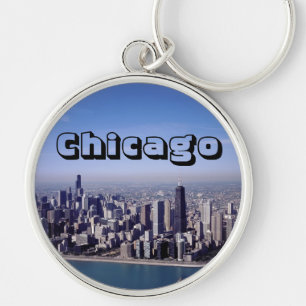 Chicago Illinois Windy City Park Buildings Destiny Keychain