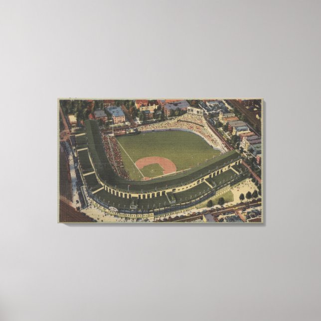 Chicago, Illinois - Wrigley Field Cubs Canvas Print (Front)