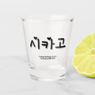 Chicago in Korean 시카고 SOJU Shot Glass