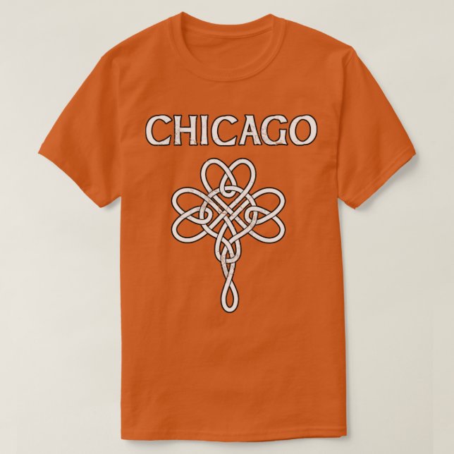 Chicago Irish Celtic Knot St Patricks Day T-Shirt (Design Front)