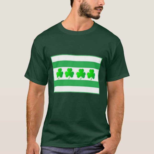 Chicago Irish Flag Green T-Shirt (Front)