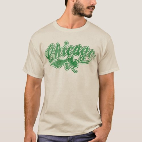 Chicago Irish Shamrock T_Shirt