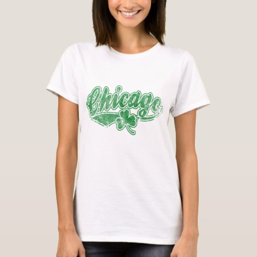 Chicago Irish Shamrock T_Shirt