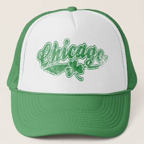 Chicago Irish Shamrock Trucker Hat