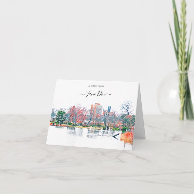 Chicago Jackson Park Personalized Note Card (Front)