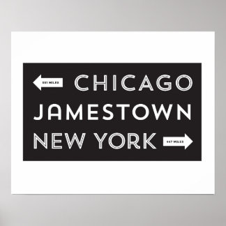 Chicago-Jamestown-New York Poster (16 x 20)
