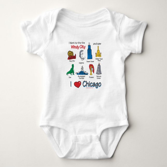 Chicago Kids Baby Bodysuit (Front)