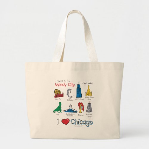 Chicago__kids_Icons_NEW_Co Large Tote Bag