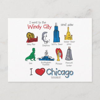 Chicago--kids-Icons-NEW-[Co Postcard