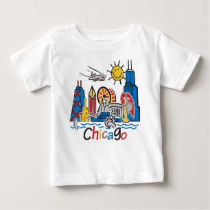 Chicago Kids Skyline Baby T-Shirt