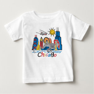 Chicago Kids Skyline Baby T-Shirt