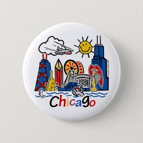 Chicago Kids Skyline Button