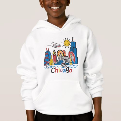 Chicago Kids Skyline Hoodie