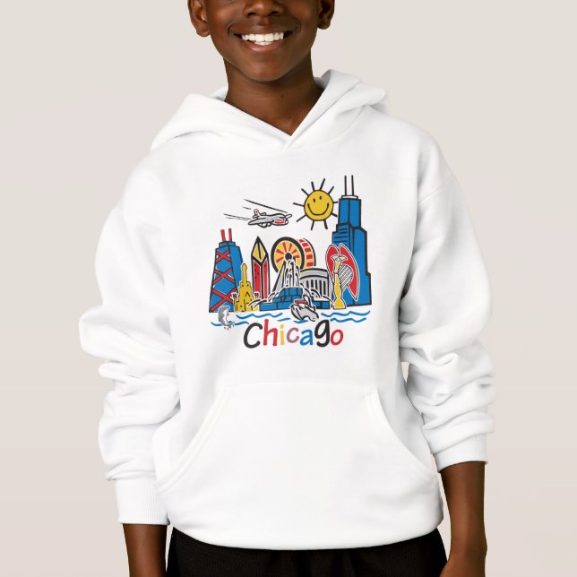 Chicago Kids Skyline Hoodie (Front)
