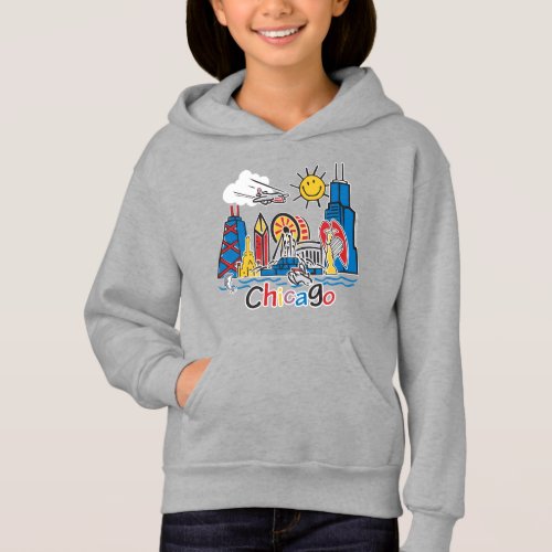 Chicago Kids Skyline Hoodie