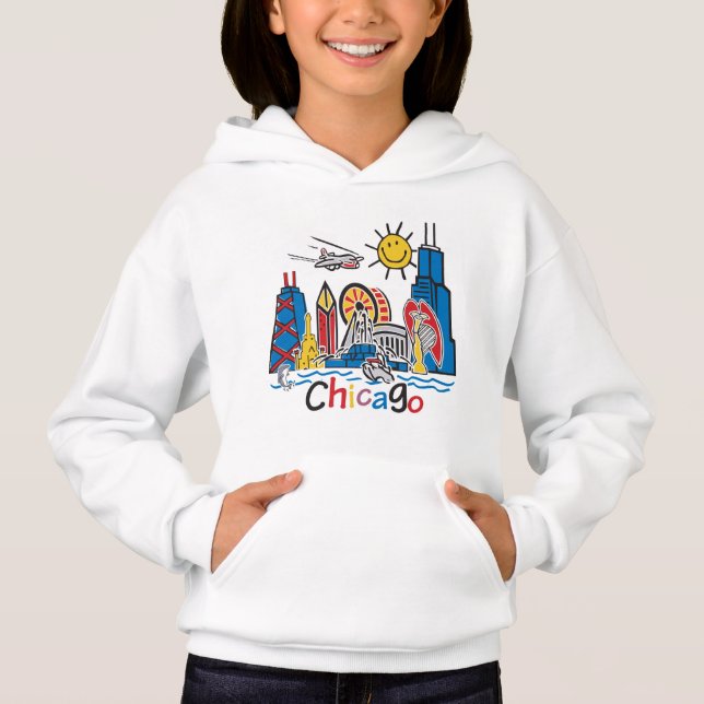 Chicago Kids Skyline Hoodie (Front)
