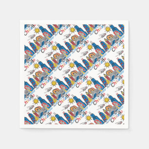 Chicago Kids Skyline Paper Napkins