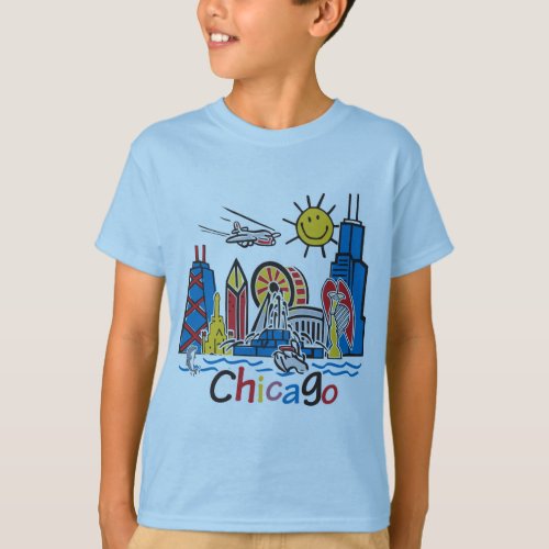 Chicago Kids Skyline T_Shirt