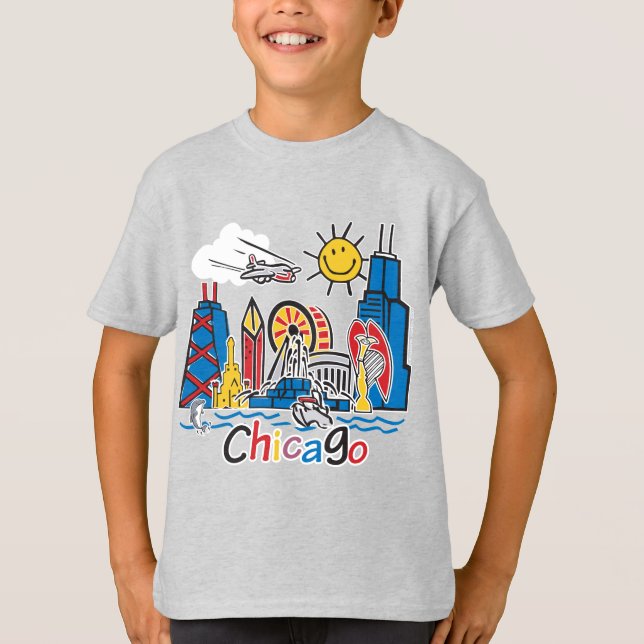 Chicago Kids Skyline T-Shirt (Front)