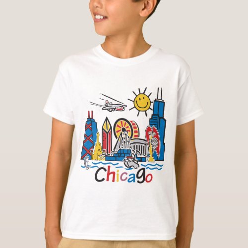 Chicago Kids Skyline T_Shirt