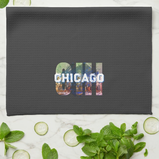 Chicago  kitchen towel (Folded)