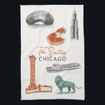 Chicago  kitchen towel<br><div class="desc">Add a touch of Chicago charm to your kitchen with our beautifully designed Chicago Kitchen Towel. Featuring stunning watercolor icons of the city's most beloved landmarks, this towel is perfect for Chicago enthusiasts and anyone looking to bring a piece of the city into their home. Crafted from high-quality, absorbent fabric,...</div>