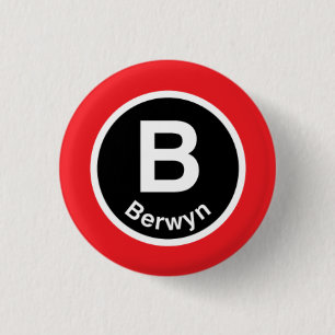Chicago L Berwyn Red Line Button