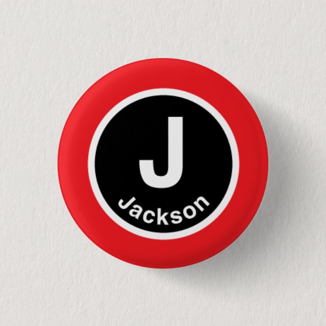 Chicago L Jackson Red Line Button (Front)