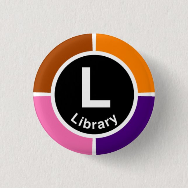 Chicago L Library Loop Button (Front)