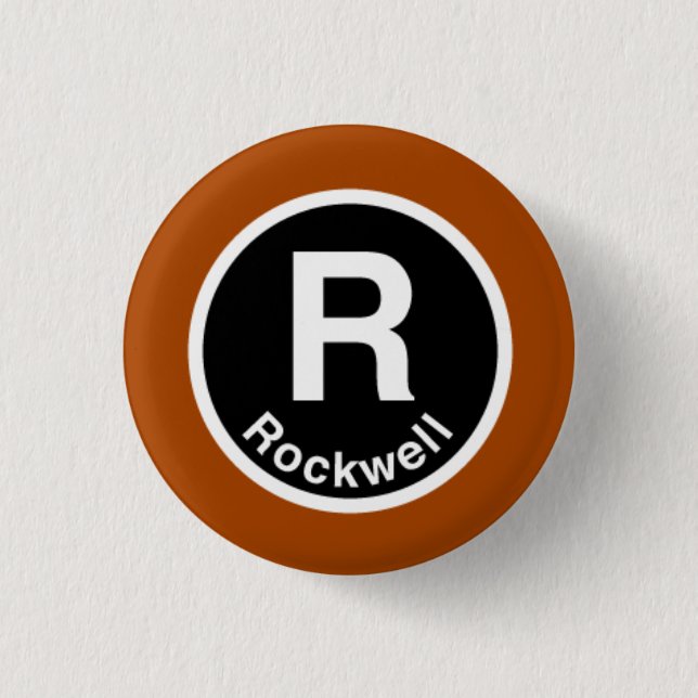 Chicago L Rockwell Brown Line Pinback Button (Front)