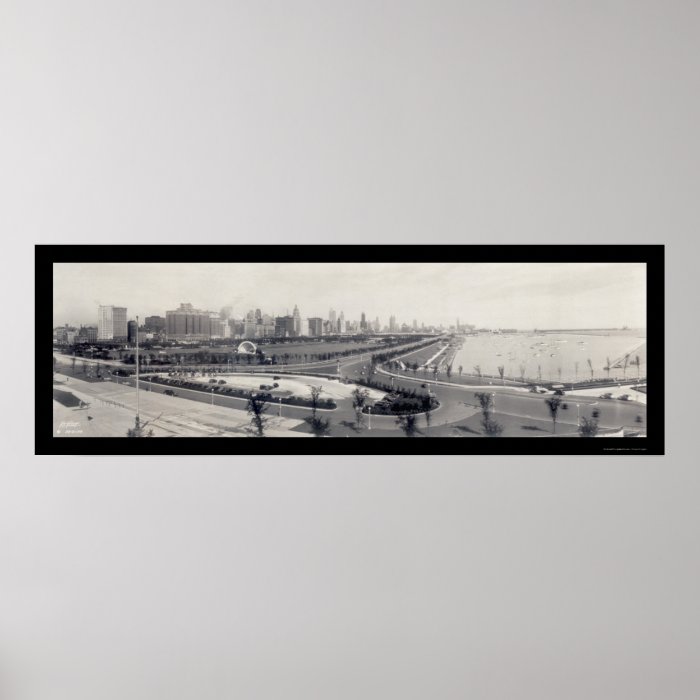 Chicago Lakefront Photo 1938 Print