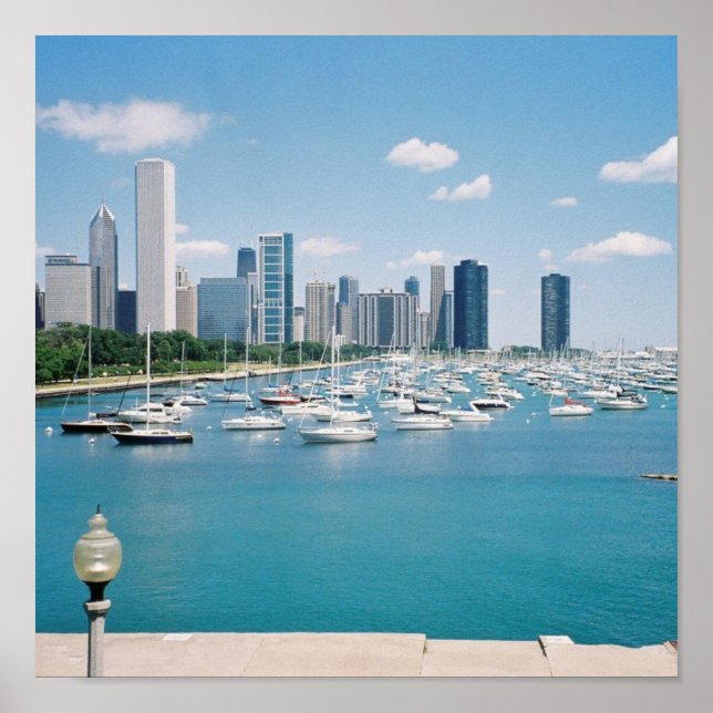 Chicago Lakefront Skyline Poster/Print Poster (Front)