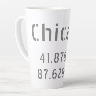 Chicago Latitude Longitude Latte Mug