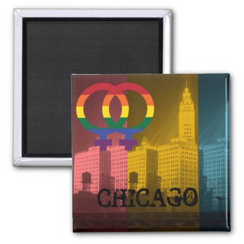 Chicago Lesbian Interest Colorful Pride Gay Magnet