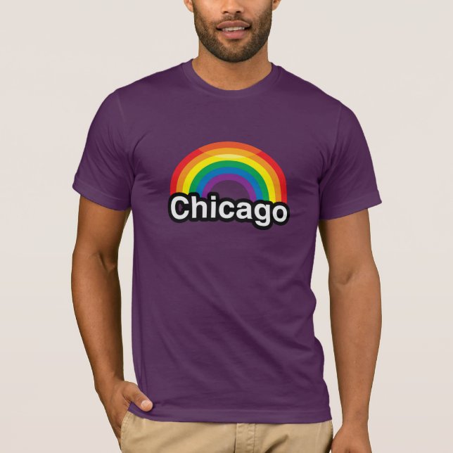 CHICAGO LGBT PRIDE RAINBOW -.png T-Shirt (Front)
