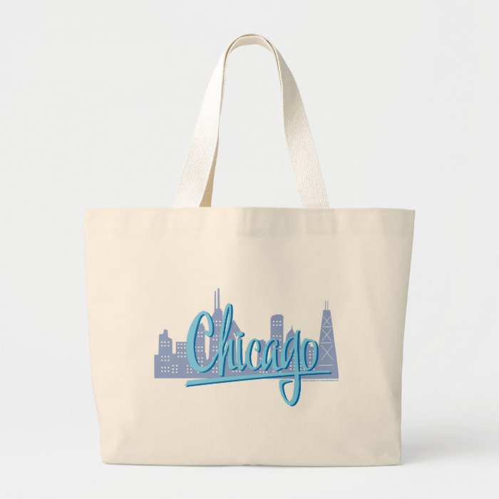 CHICAGO Light Blue Tote Bags