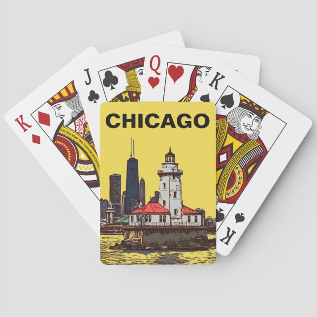 CHICAGO LIGHTHOUSE POKER CARDS (Back)