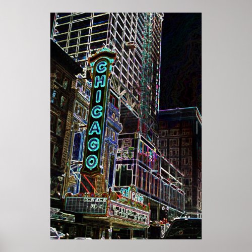 Chicago Lights Poster