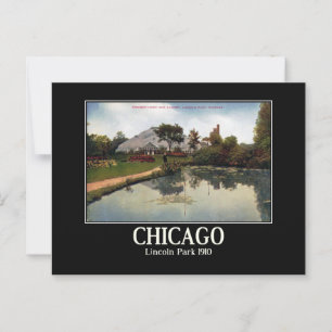 Chicago, Lincoln Park 1910 Vintage Inspired Postcard