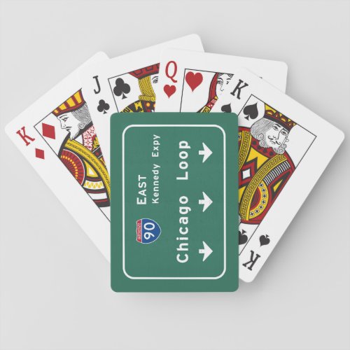Chicago Loop I_90 E Interstate Illinois IL Playing Cards