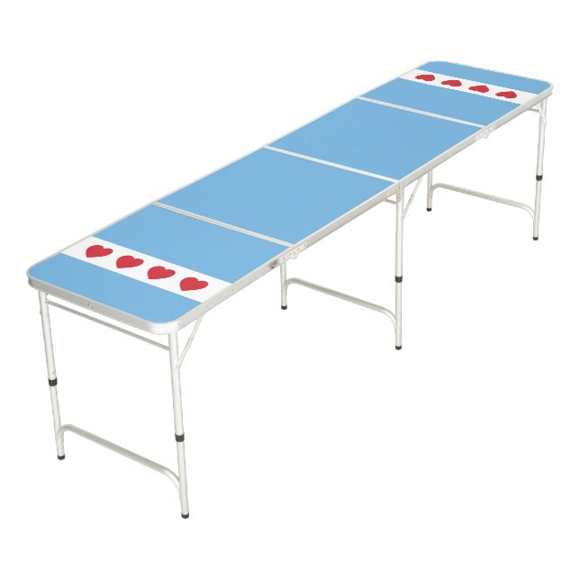 Chicago Love | Beer Pong Table | Regulation (Angled)