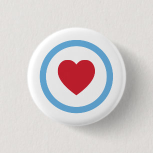 Chicago Love   Button   Circle Heart   White