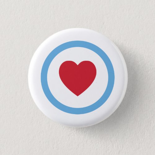Chicago Love  Button  Circle Heart  White