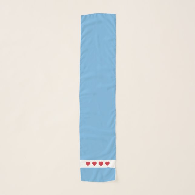 Chicago Love | Chiffon Scarf | Blue (Front)