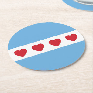 Chicago Love Coaster Paper