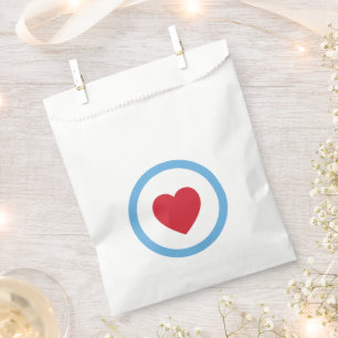 Chicago Love   Favor Bags   Heart   Blue