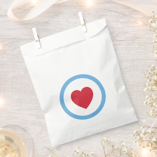 Chicago Love  Favor Bags  Heart  Blue