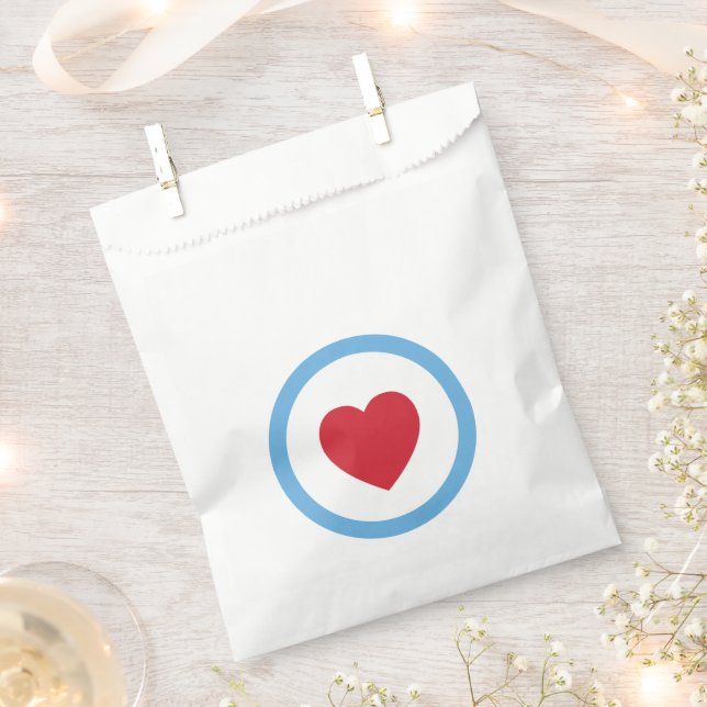 Chicago Love | Favor Bags | Heart | Blue (Clipped)