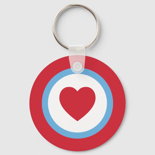 Chicago Love | Keychain | Heart Circle | Red (Front)